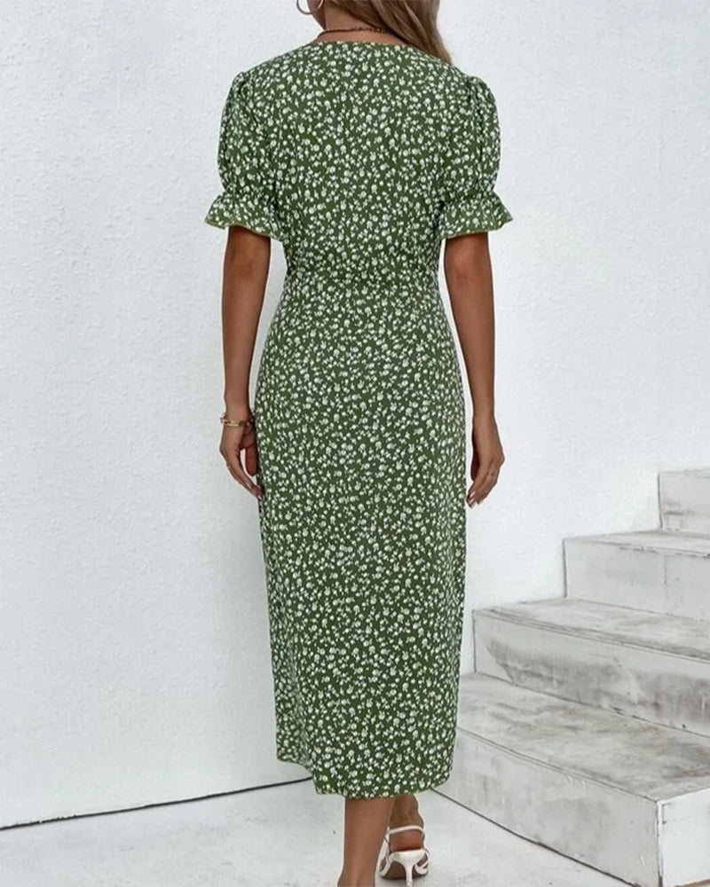 Jeanne™ | Vestido con estampado floral de manga corta