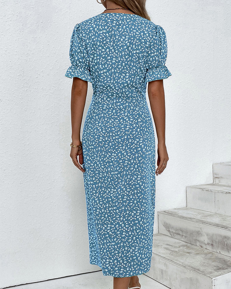 Jeanne™ | Vestido con estampado floral de manga corta