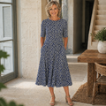 Sarah | Vestido Midi Floral Sin Esfuerzo para Mujer
