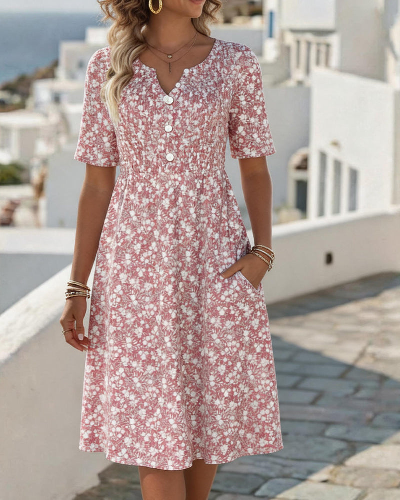 Carmen | Vestido midi floral suelto y ligero para Mujer