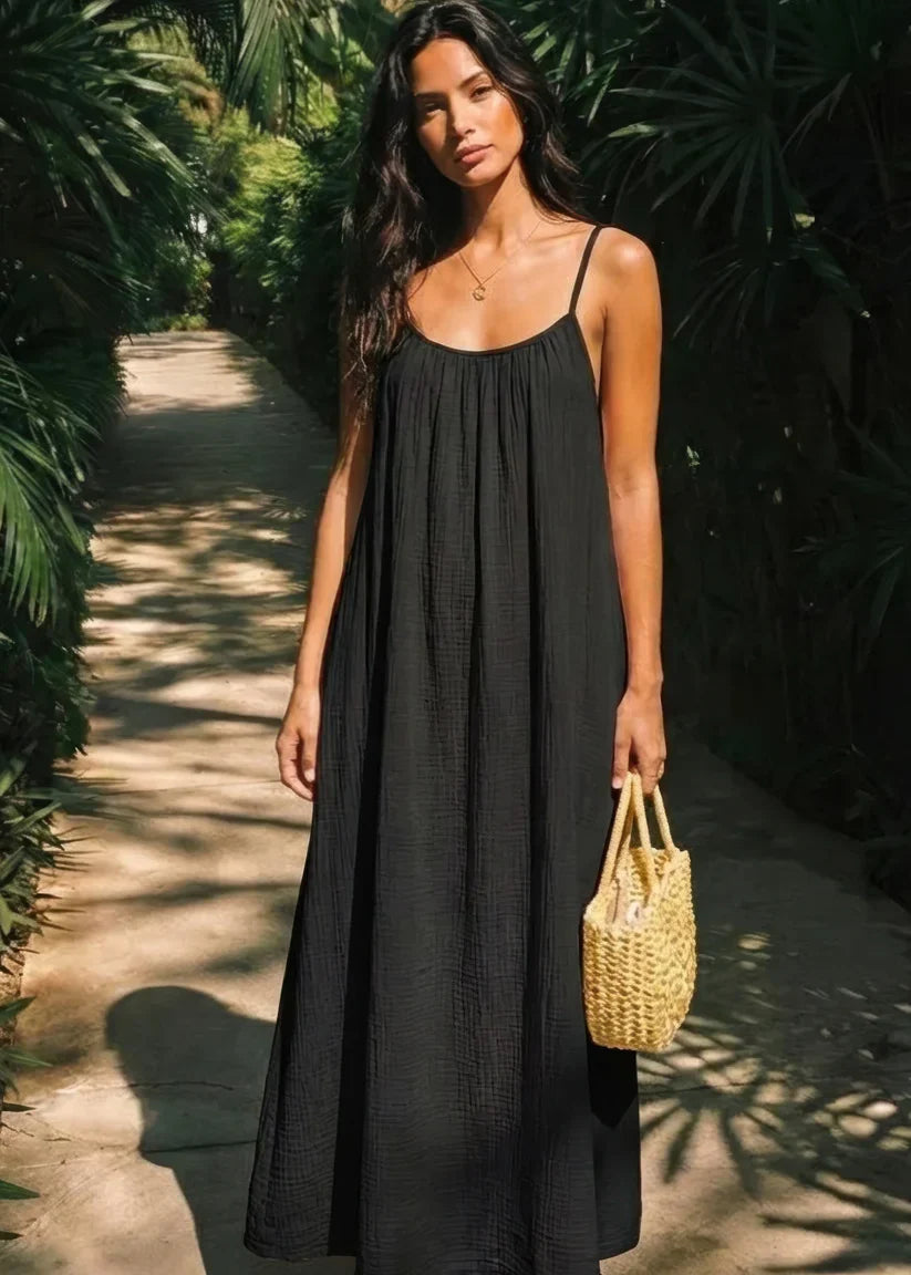Elara - Vestido de espalda descubierta ajustable para Mujer