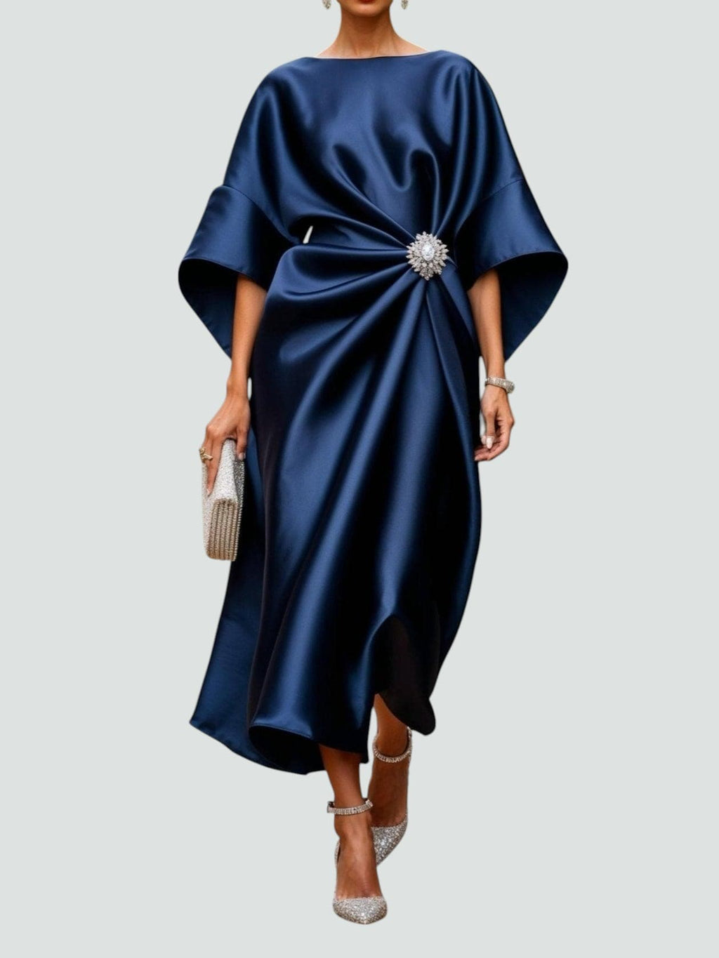 Albertine – Elegante vestido largo de satén de Mujer