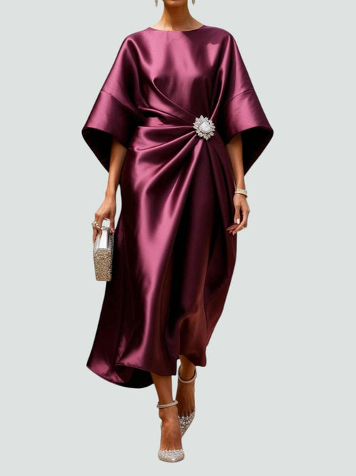 Albertine – Elegante vestido largo de satén de Mujer