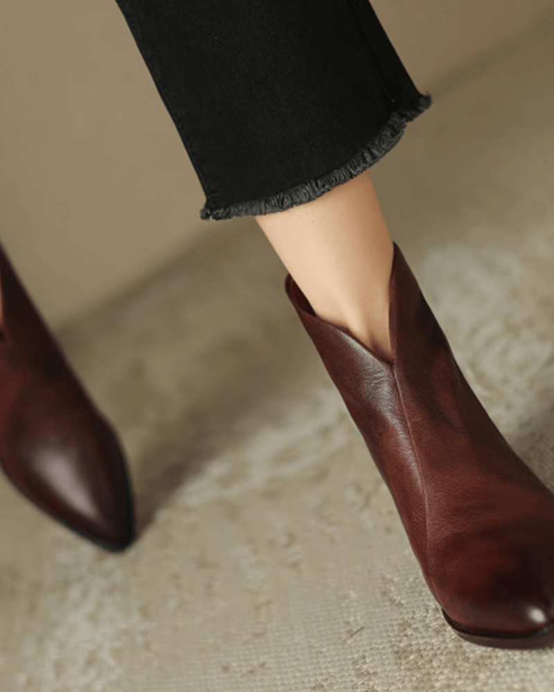 Lina - Botas elegantes de tacón de bloque hasta la rodilla para mujer