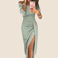 Isabeau | Elegante vestido maxi con cuello halter y ajuste fluido