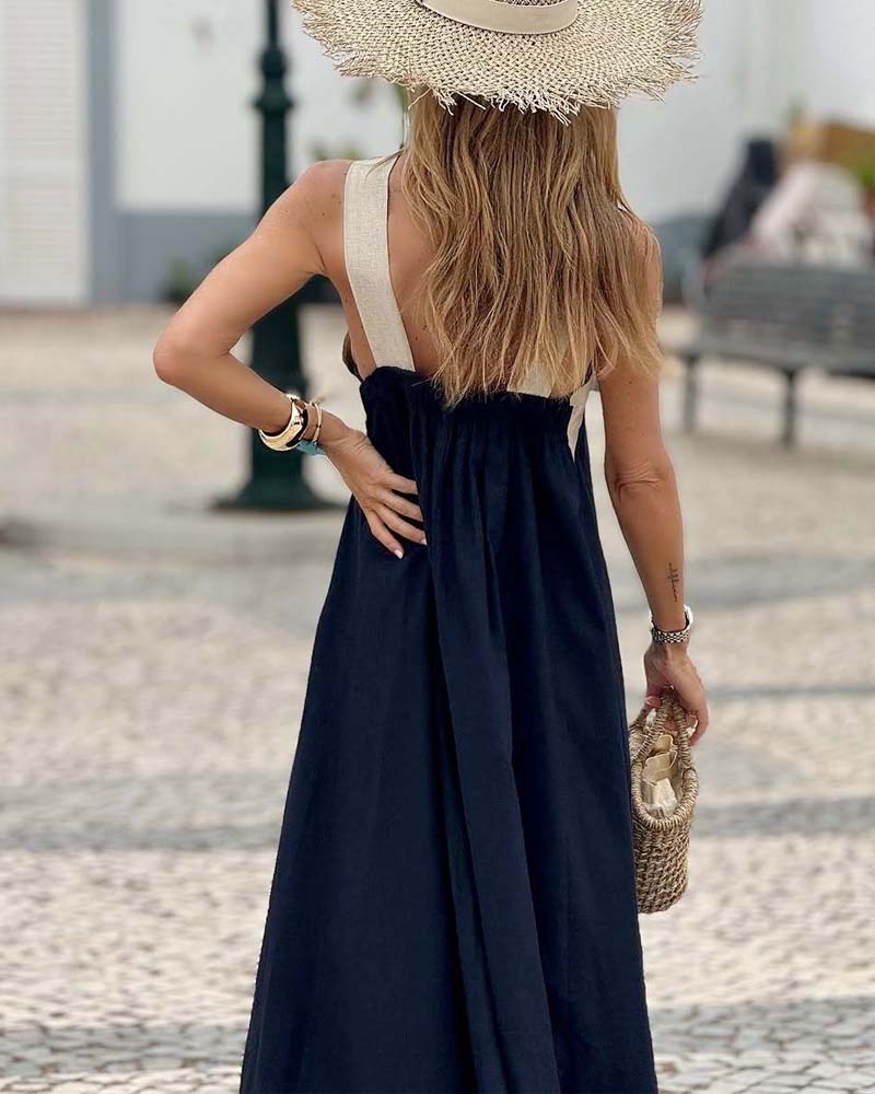 SIENNA | Elegante vestido sin espalda con cuello cruzado de moda para Mujer