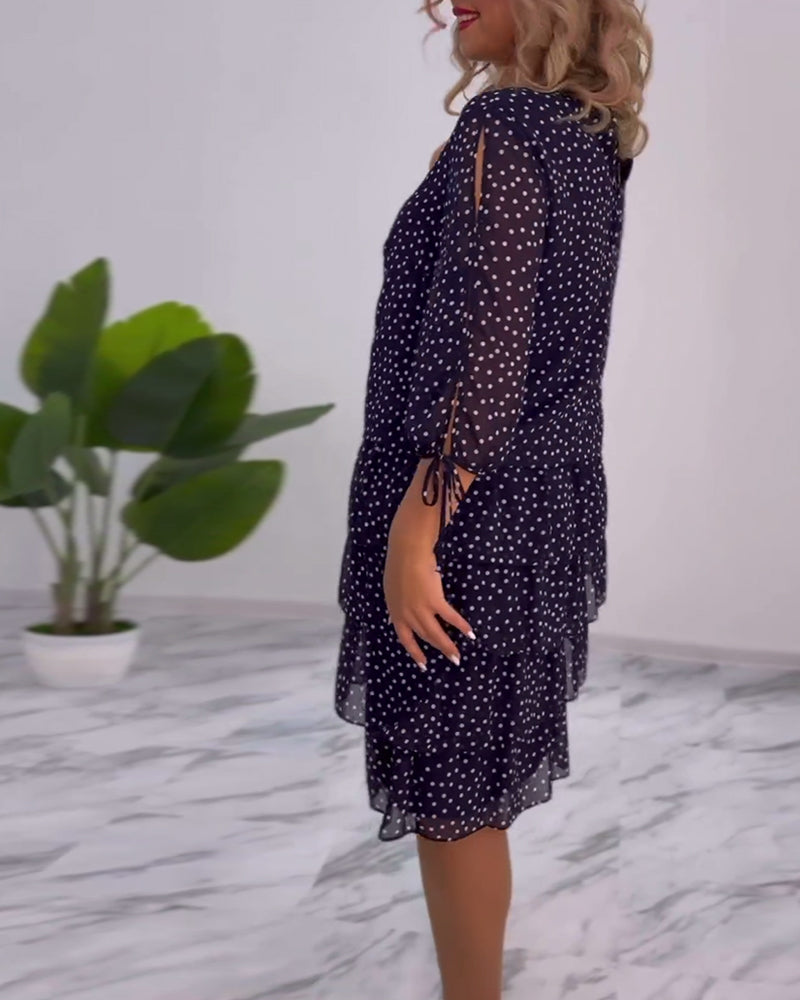 Auterelle | Vestido elegante con lunares