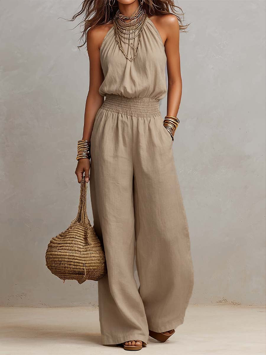 Valeria | Mono Elegante con Halter para Mujer