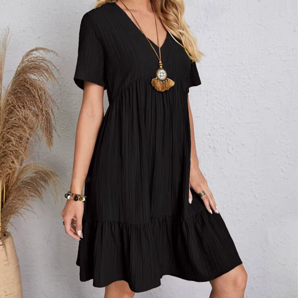 Natacha™ | Vestido fluido y favorecedor con textura plisada
