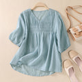 Laurienne™ | Blusa plisada con cuello en V