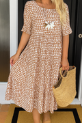 Zerelle | Vestido Midi de Manga Corta para Mujer