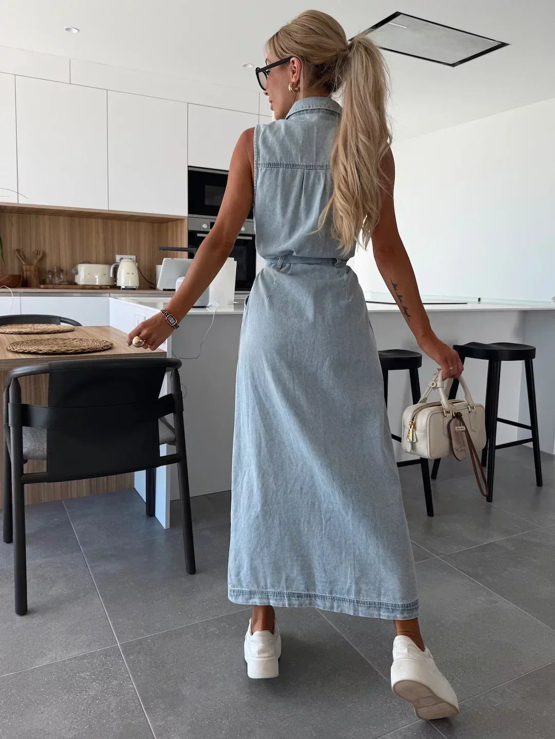Isabelle | Maxi Vestido de Denim para Mujer