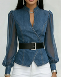 Alessia | Top de denim con mangas para Mujer