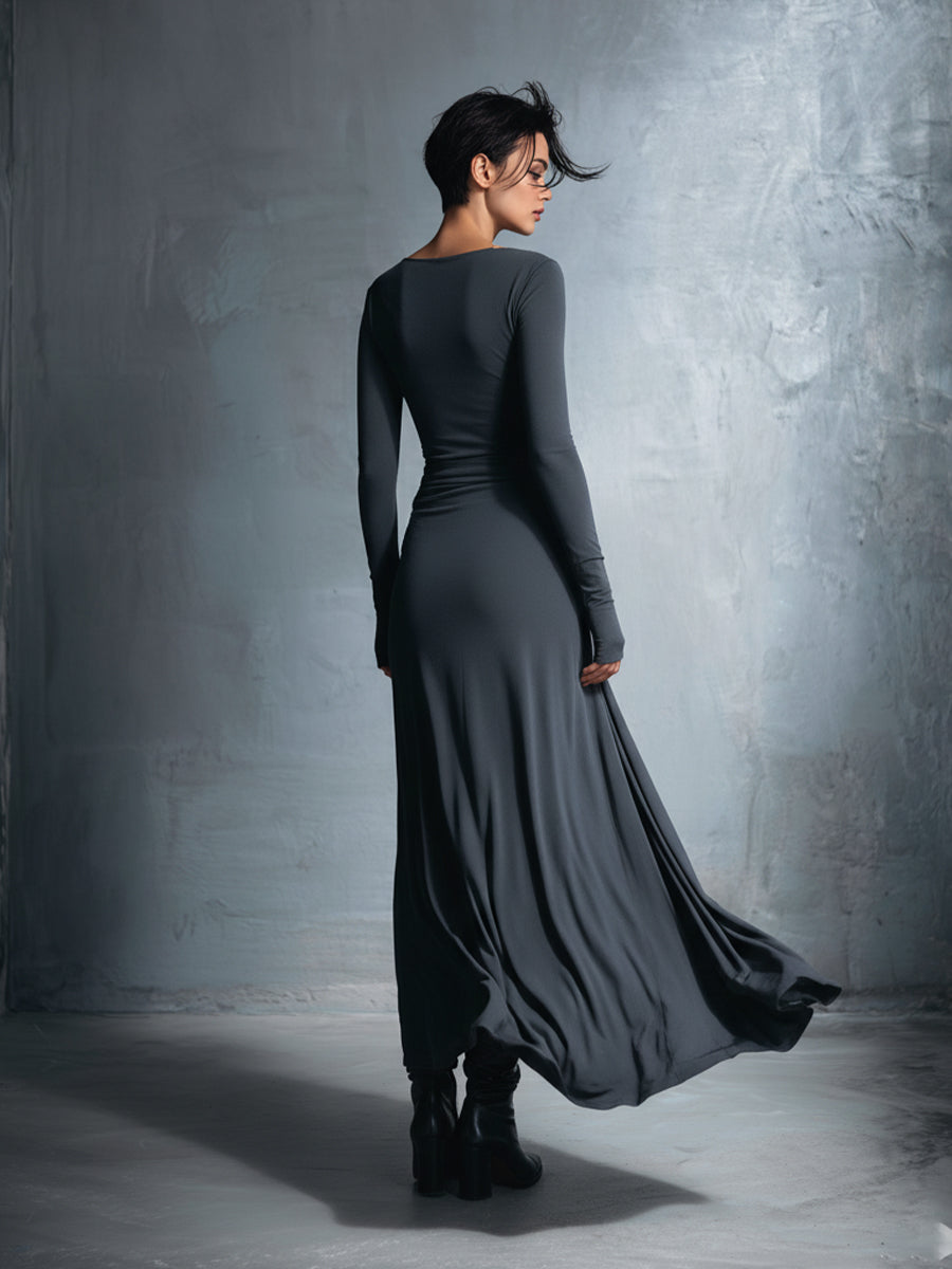Naiara ❘ Vestido maxi con nudo lateral para Mujer