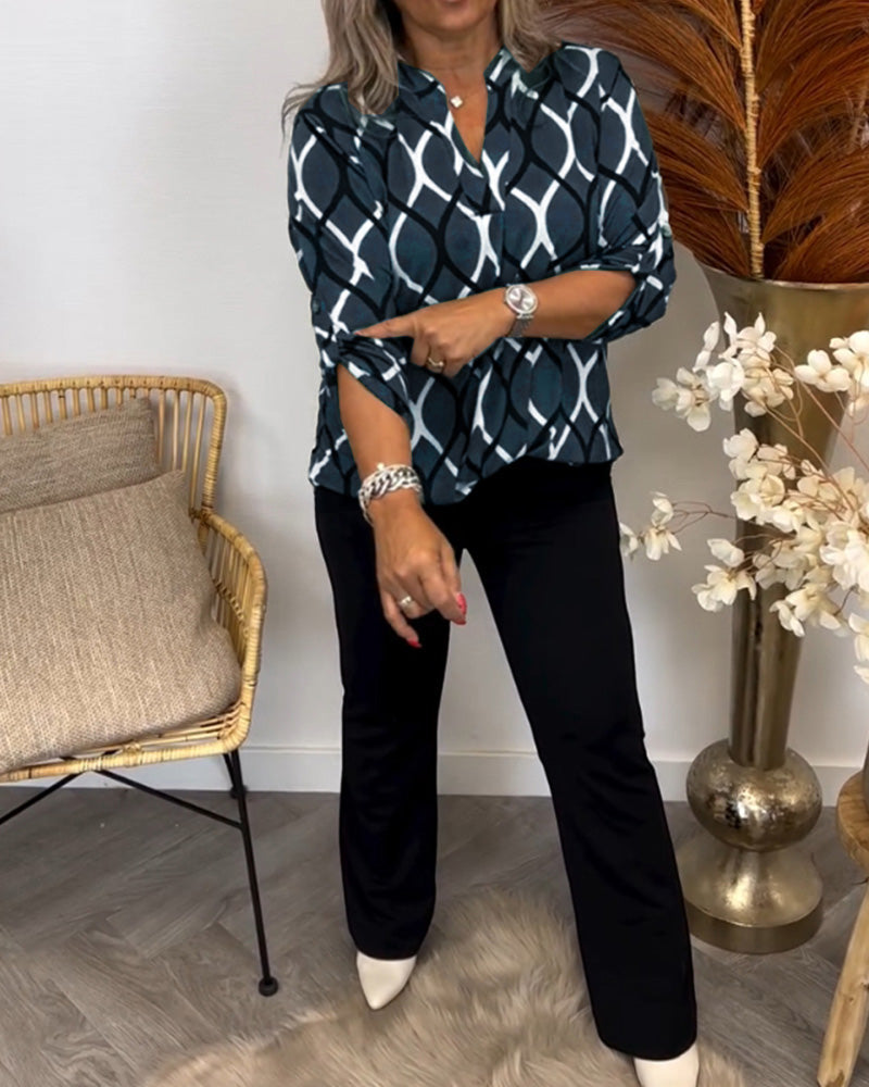 Noor | Blusa con estampado gráfico
