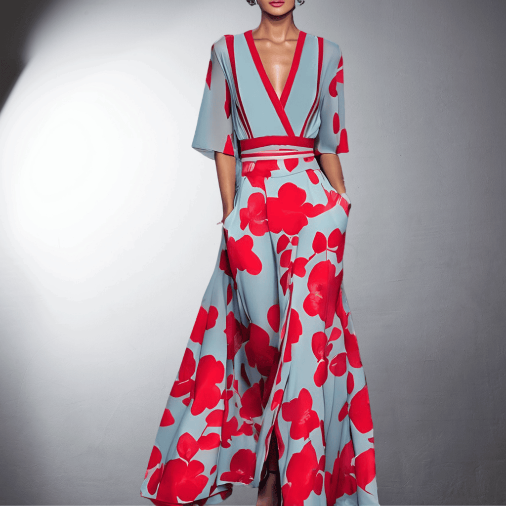 Pierina | Elegante vestido de Mujer floral hecho a mano