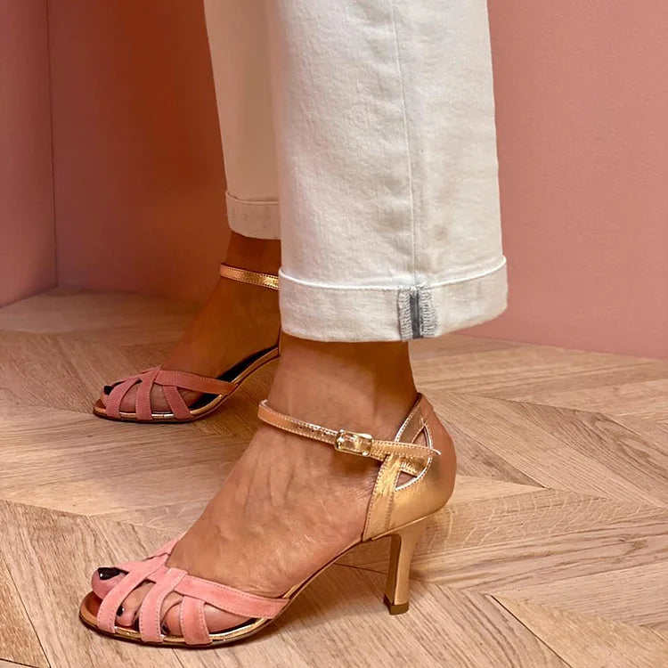 Verónica - SANDALIAS ALTAS CON CINTURONES PARA MUJER