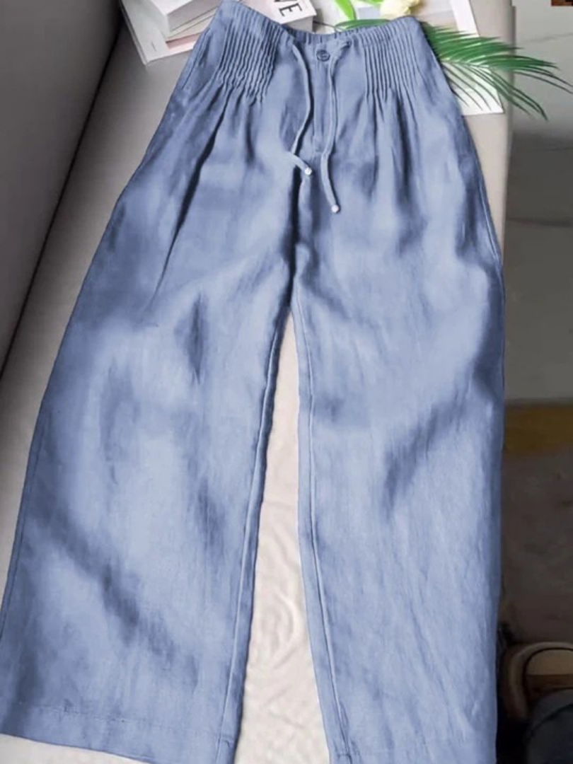 Zofia – Pantalones de Algodón con Pierna Ancha para Mujer