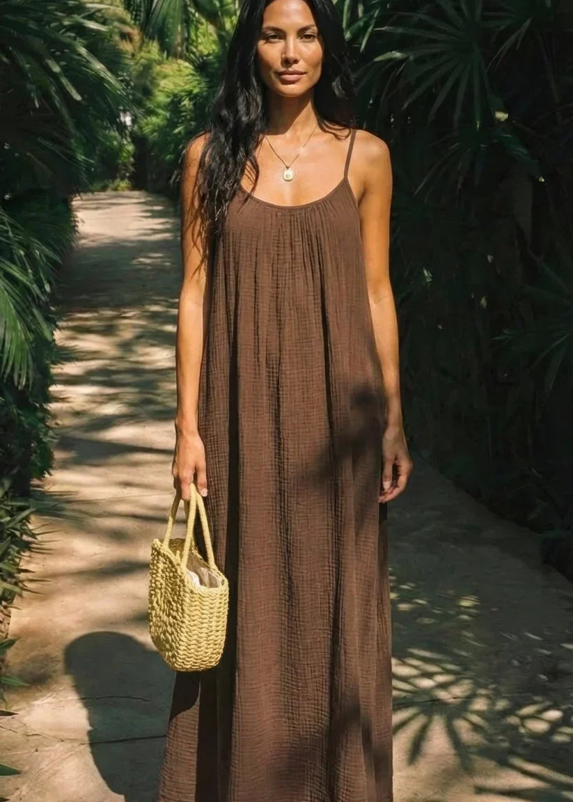 Elara - Vestido de espalda descubierta ajustable para Mujer