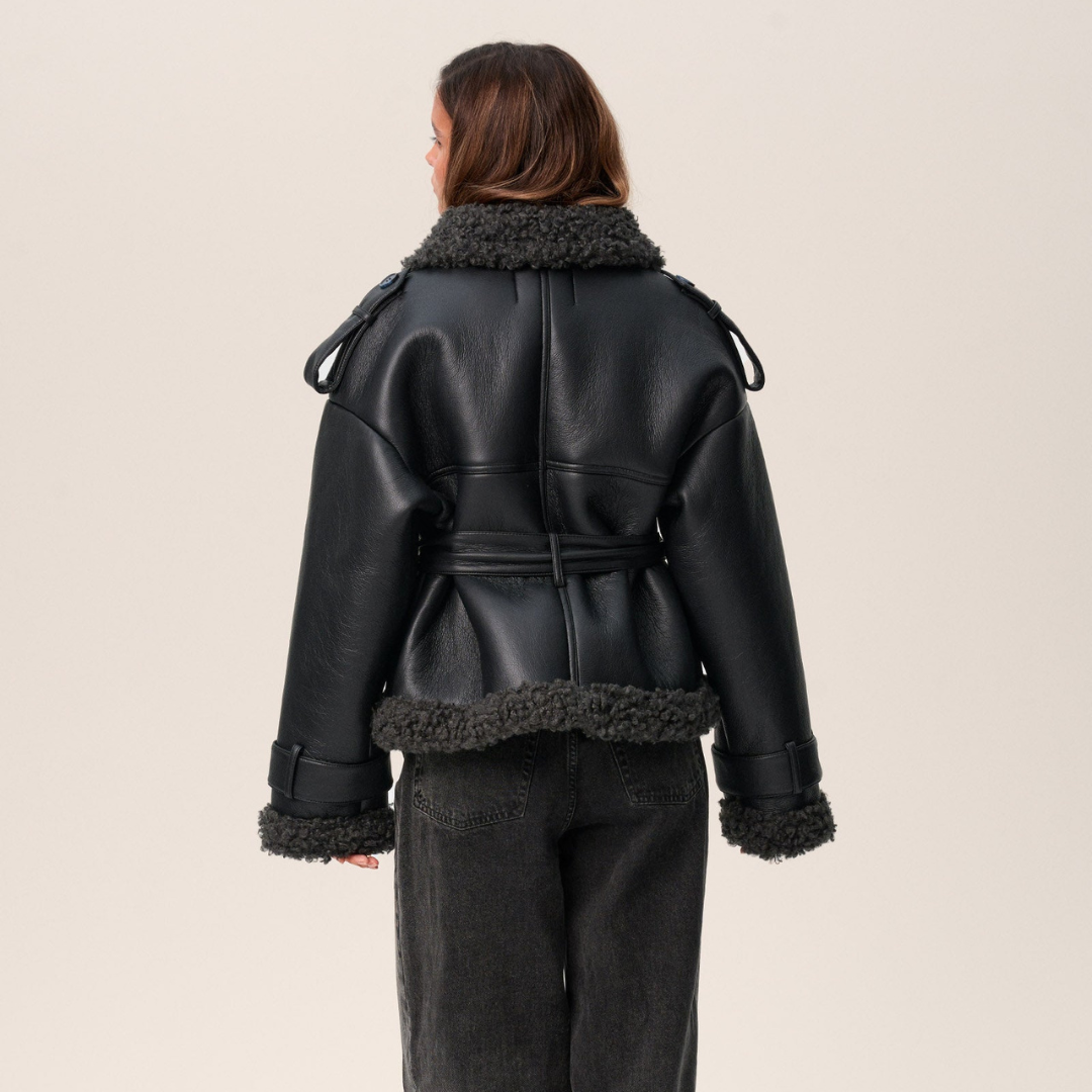 Elvira | Abrigo de Shearling con Cinturón