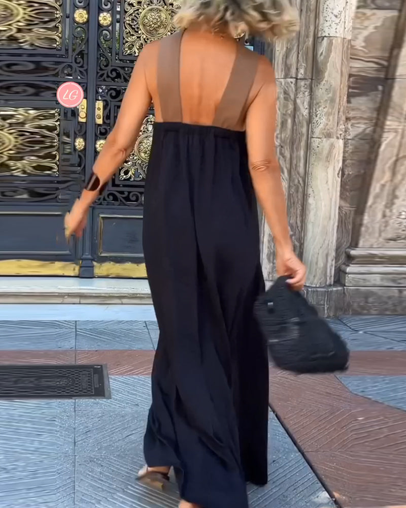 SIENNA | Elegante vestido sin espalda con cuello cruzado de moda para Mujer
