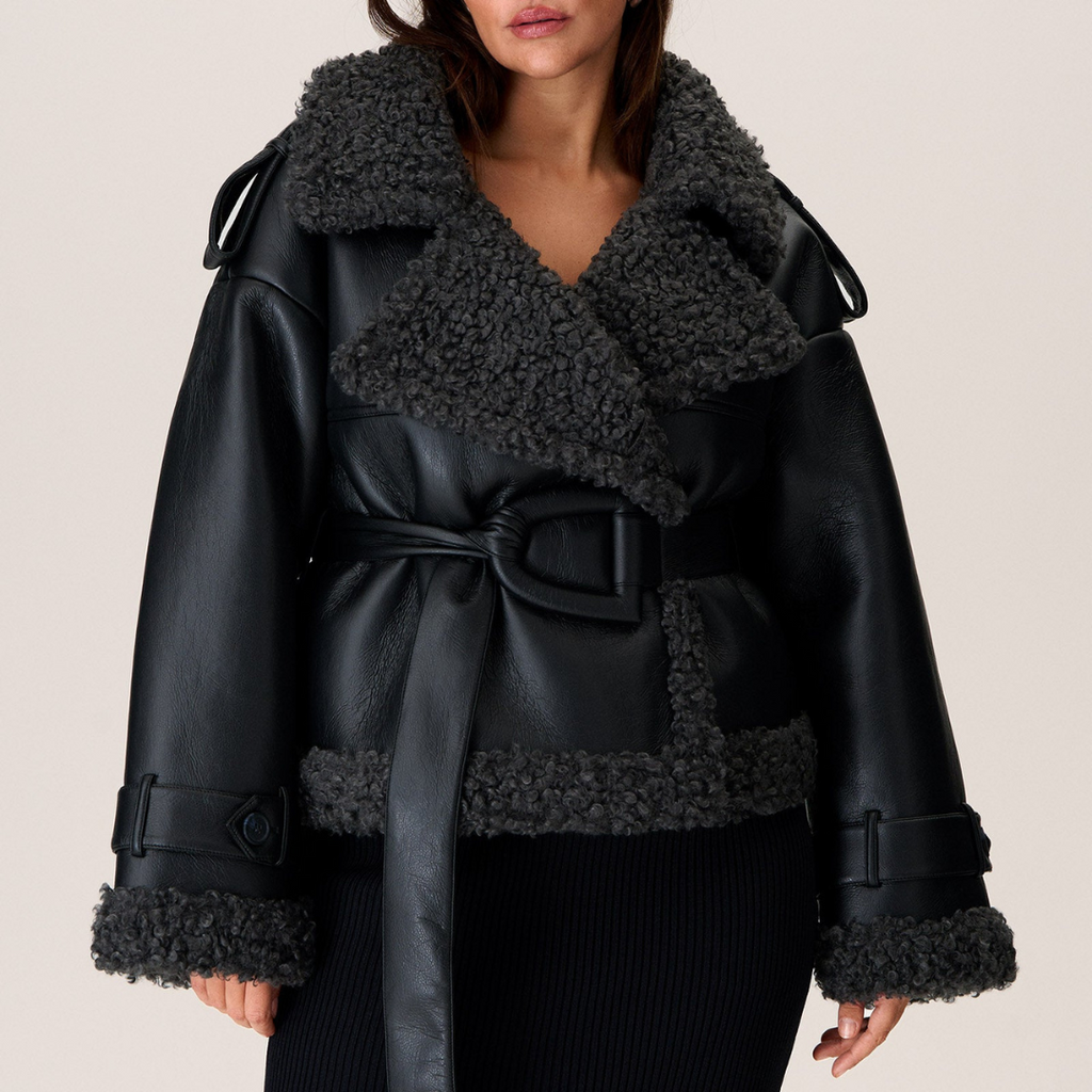Elvira | Abrigo de Shearling con Cinturón