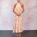 Naomi | Elegante vestido de Mujer ajustado con estampado de acuarela