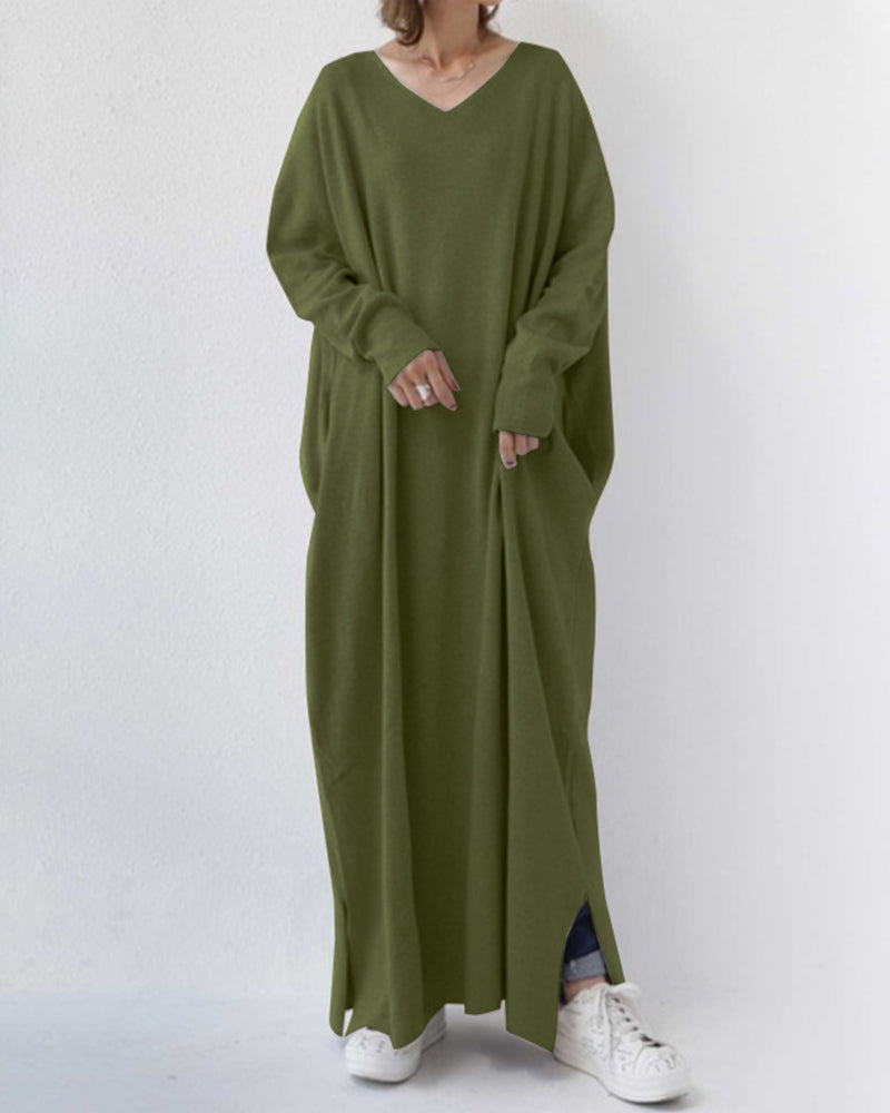 Sofia | Elegante vestido largo de invierno para mujer con mangas largas