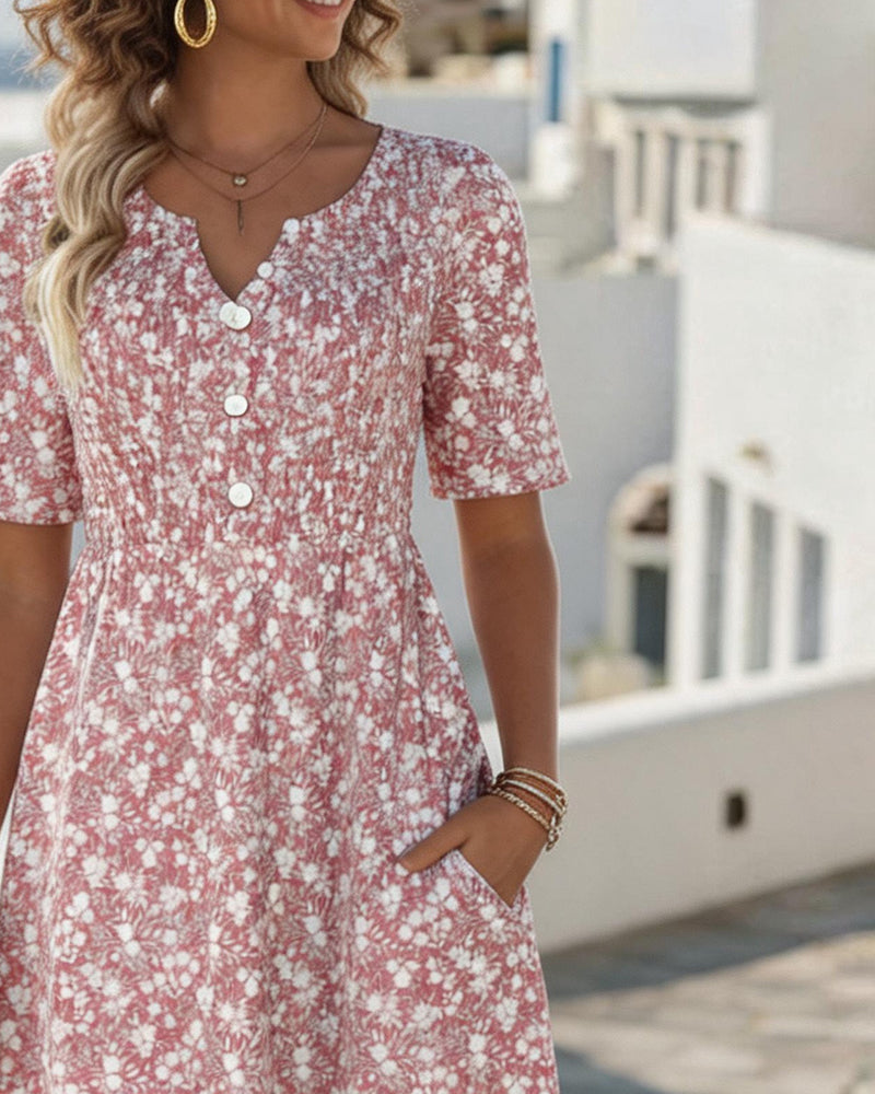 Carmen | Vestido midi floral suelto y ligero para Mujer