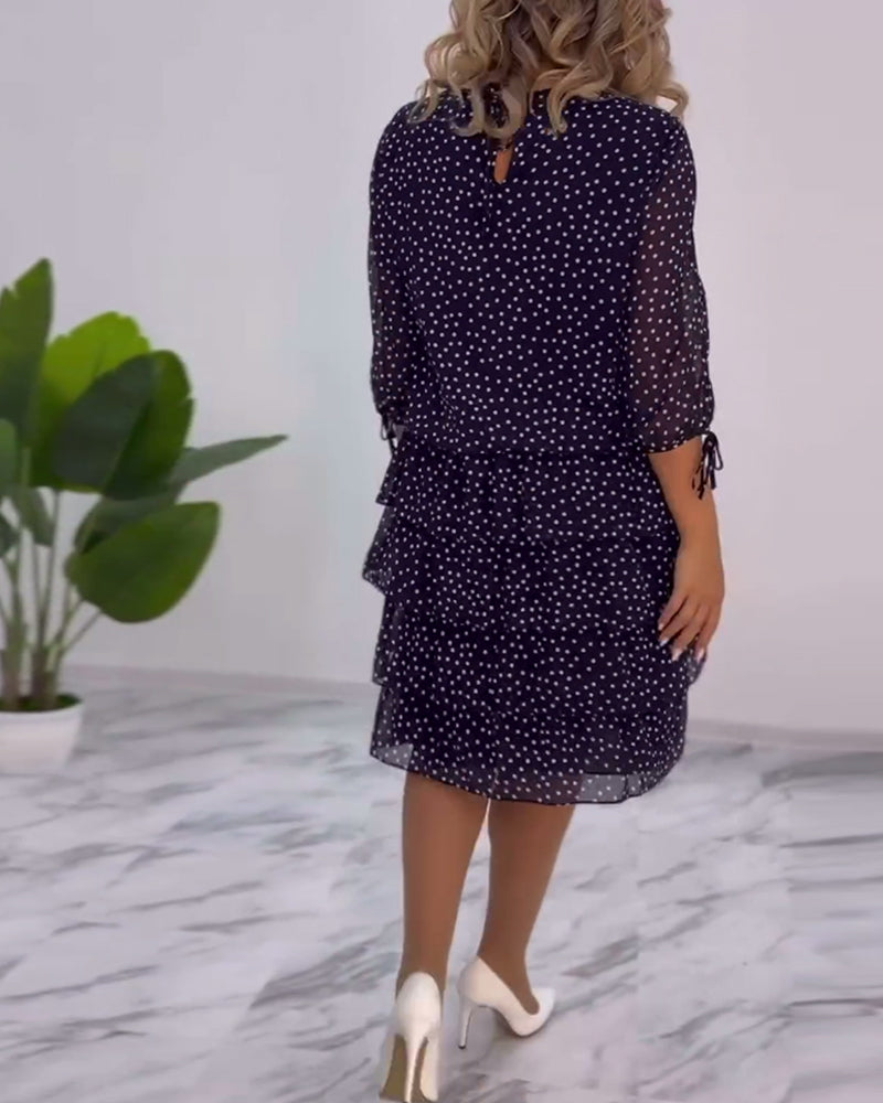 Auterelle | Vestido elegante con lunares