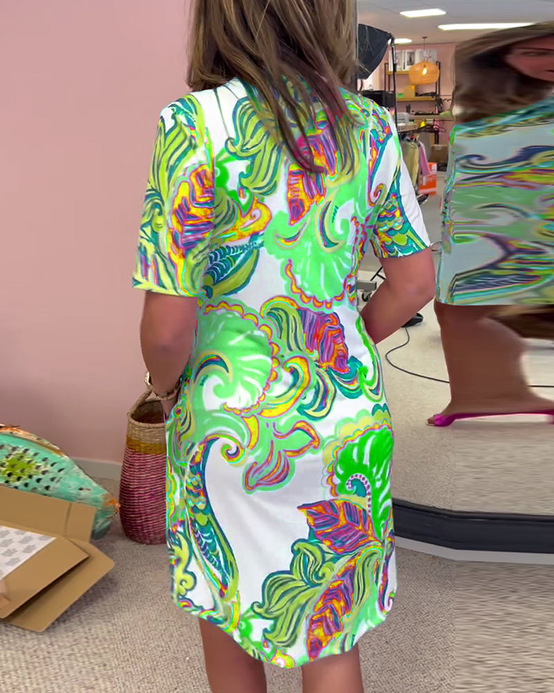 Nadia - Vestido midi estampado