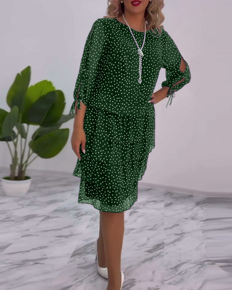 Auterelle | Vestido elegante con lunares