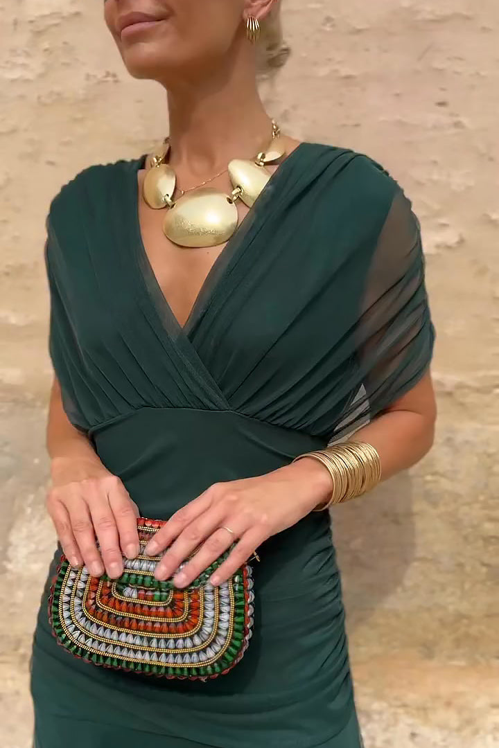 Alondra - Vestido Largo con Estampado Floral Fantasía y Escote en V para Mujer