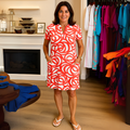 Monique™ | Vestido estampado con escote en pico