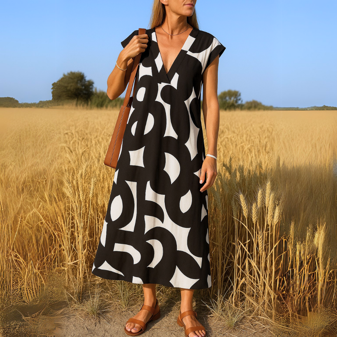 Valérie | Vestido fluido con escote en V para Mujer