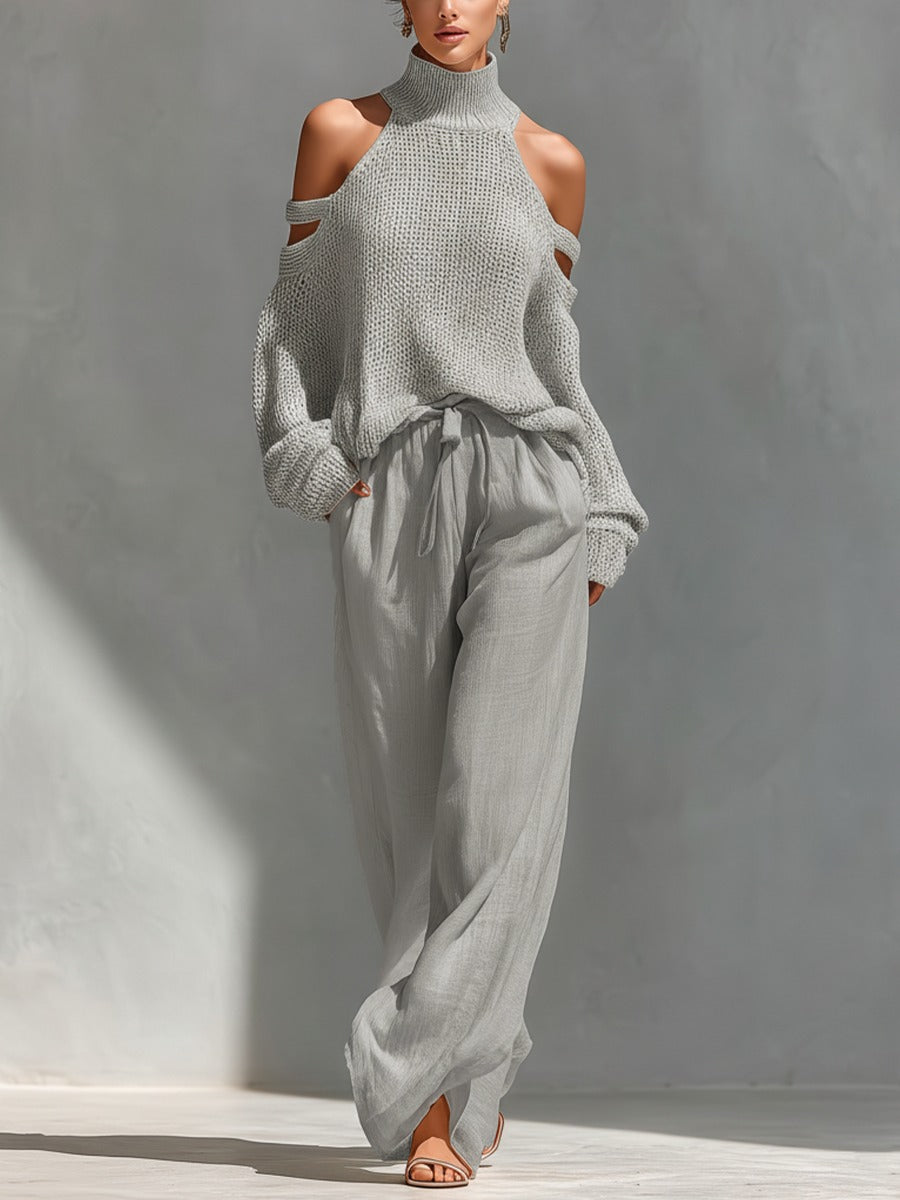 Camilla | Conjunto moderno de punto y lino para Mujer