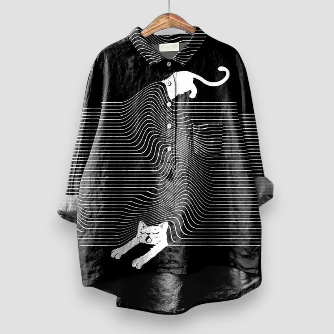 Astrid | Blusa exclusiva de mujer con estampado de perro para Mujer