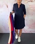 Hanneke™ | Vestido sencillo con escote en pico