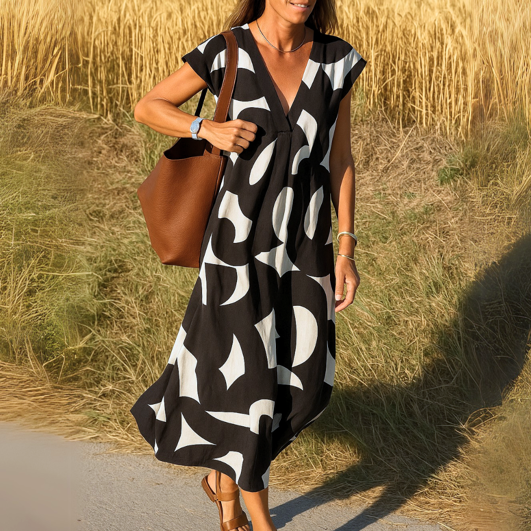 Valérie | Vestido fluido con escote en V para Mujer