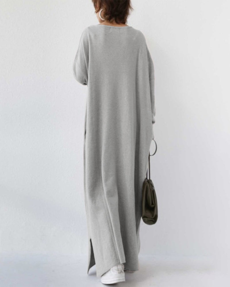Sofia | Elegante vestido largo de invierno para mujer con mangas largas
