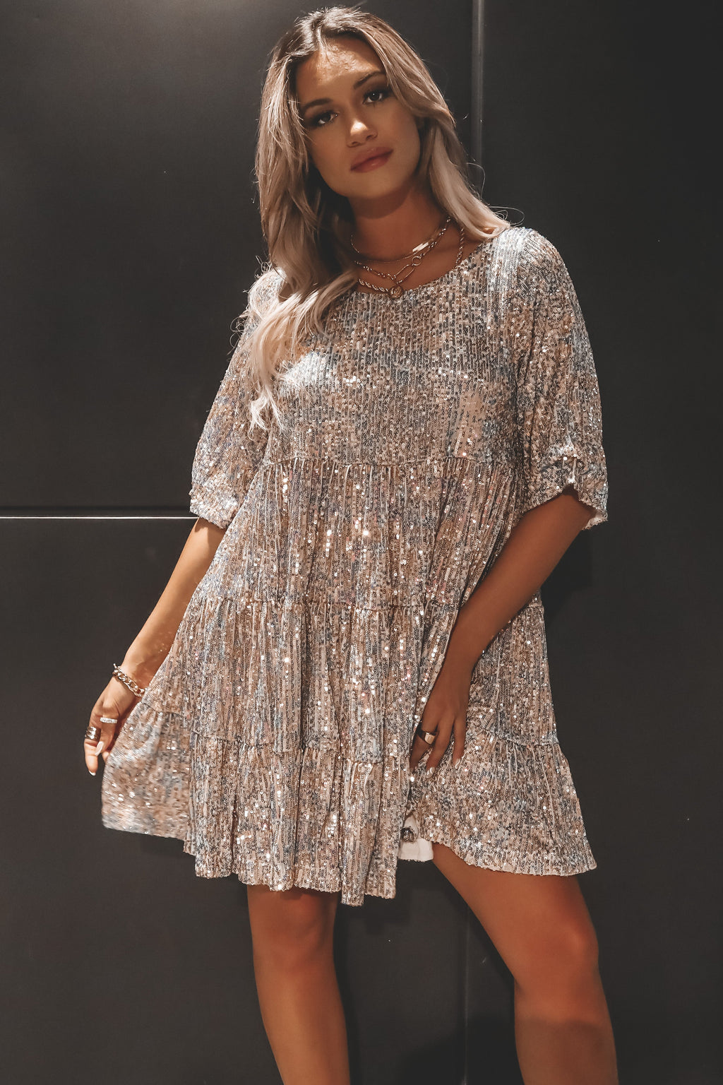 Vestido Antonella™ Glamuroso de Lentejuelas