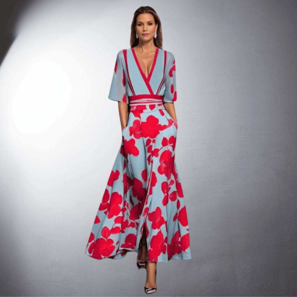 Pierina | Elegante vestido de Mujer floral hecho a mano