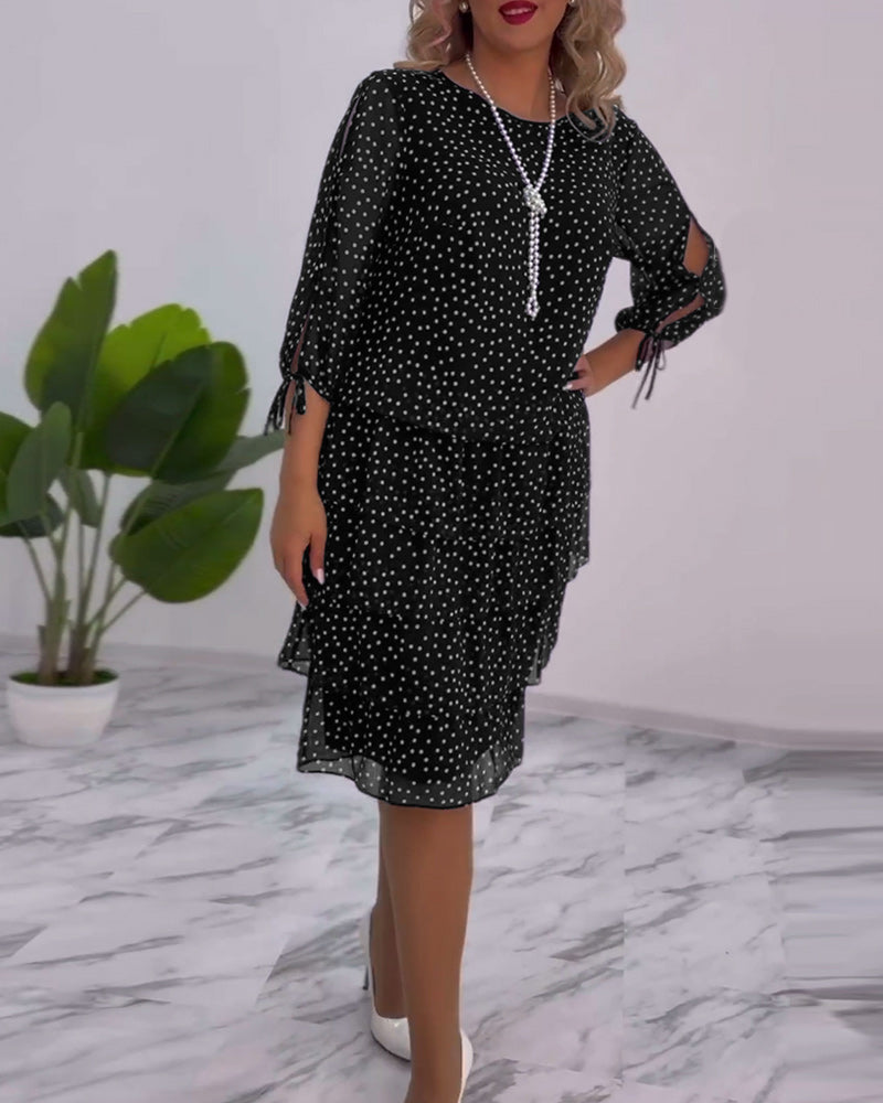 Auterelle | Vestido elegante con lunares