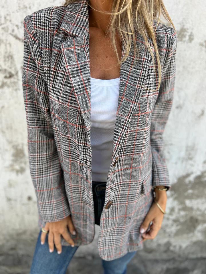 Alicja | Elegante chaqueta de cuadros para Mujer