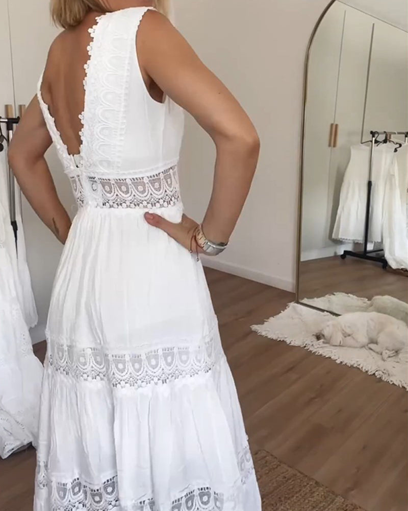 HOPE™ - VESTIDO DE ENCAJE BLANCO