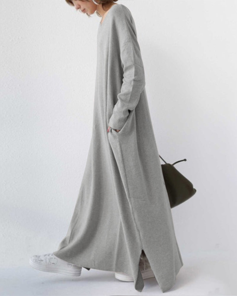 Sofia | Elegante vestido largo de invierno para mujer con mangas largas