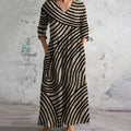 Annora - Práctico Vestido de rayas elegante