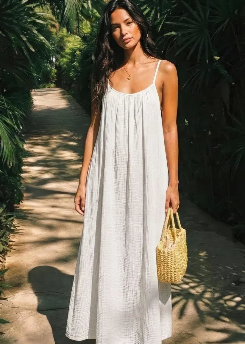 Elara - Vestido de espalda descubierta ajustable para Mujer