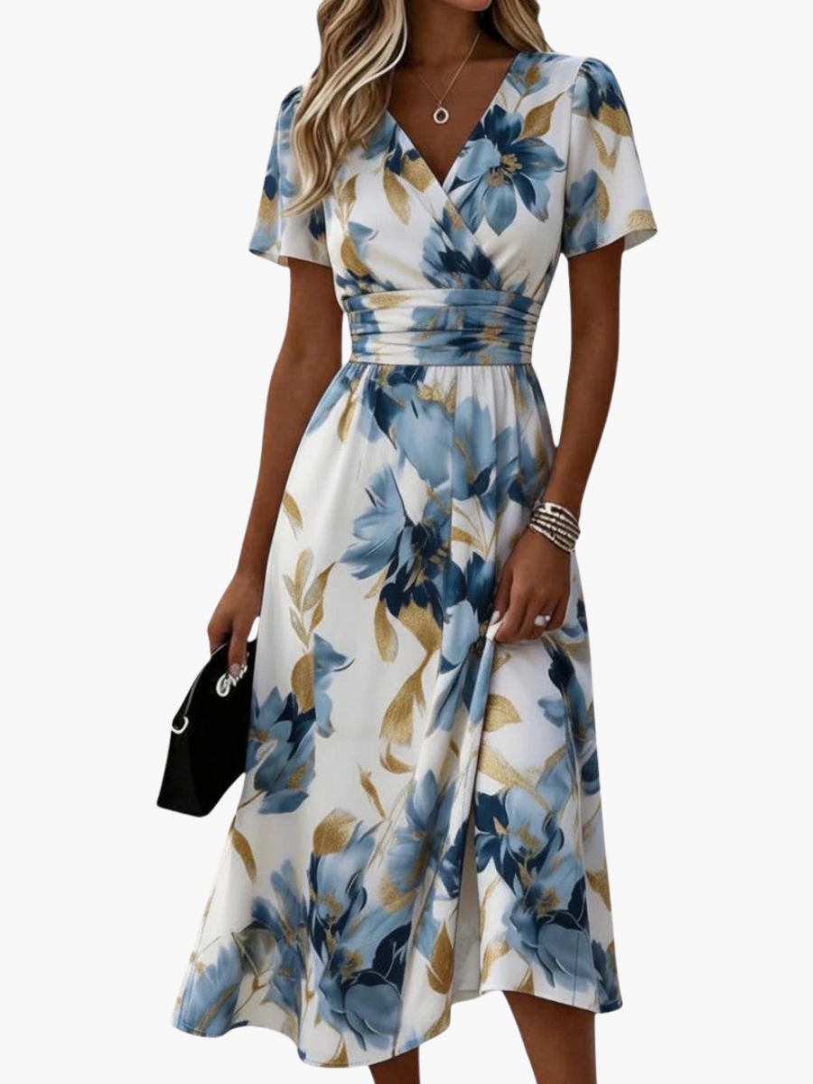 MORA | VESTIDO MIDI FLORAL MODERNO PARA MUJER