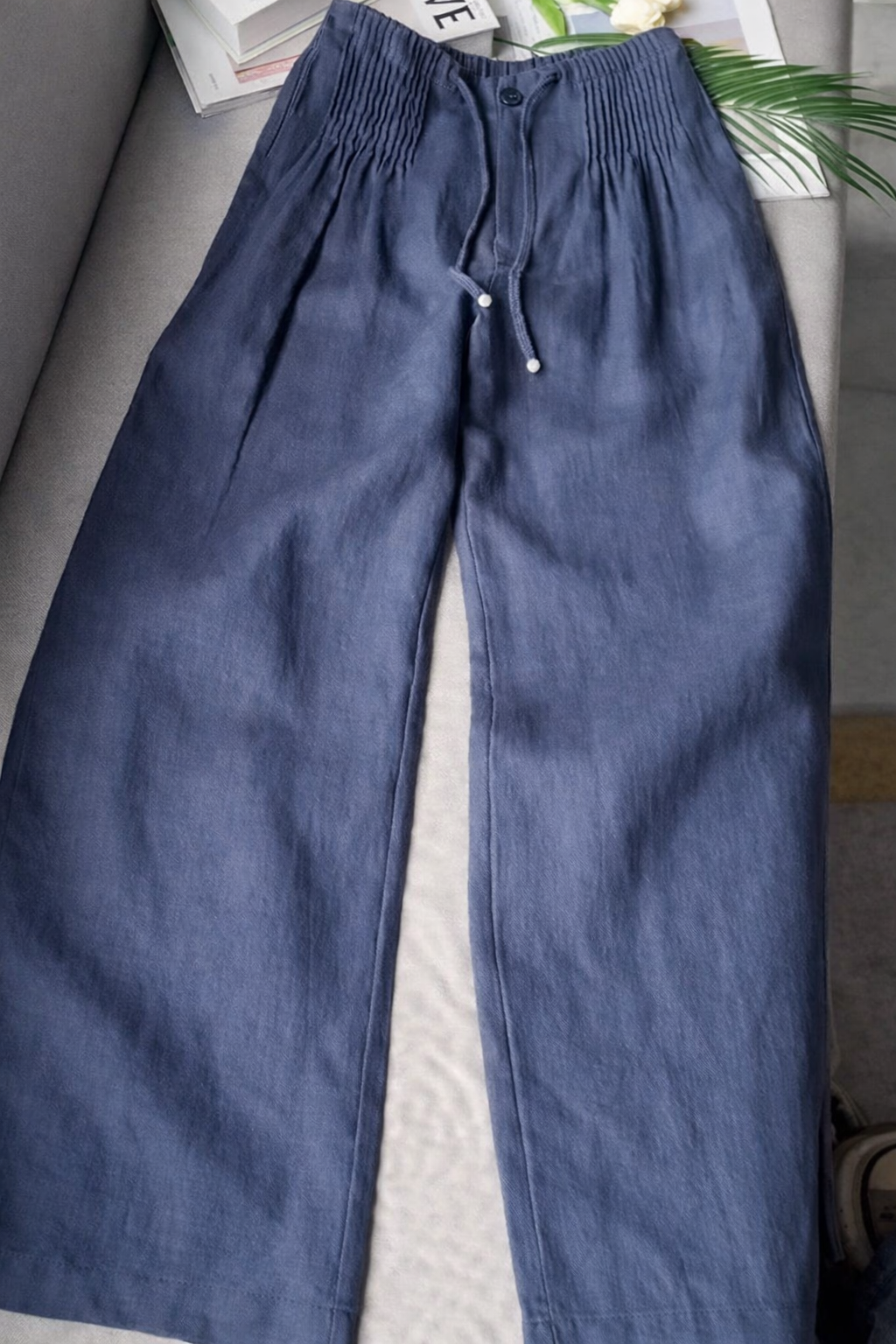 Zofia – Pantalones de Algodón con Pierna Ancha para Mujer
